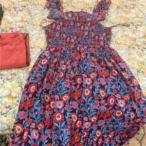 Vineyard Vines Blue and Red Smocked Sundress